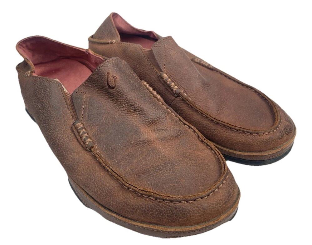Olukai #10128-SK33 Ray/Toffee “Moloa” Shoes US Mens sz 8.5 M